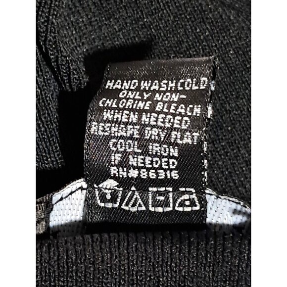 Black Finity Womens Button-Up Cardigan Sweater 1X Glass Beaded Rayon & Nylon Lig - Picture 3 of 9